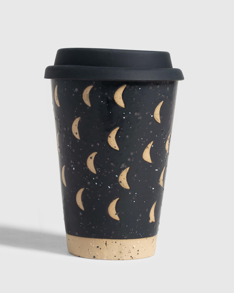 Stoneware Travel Mug with Silicone Lid – 12 oz