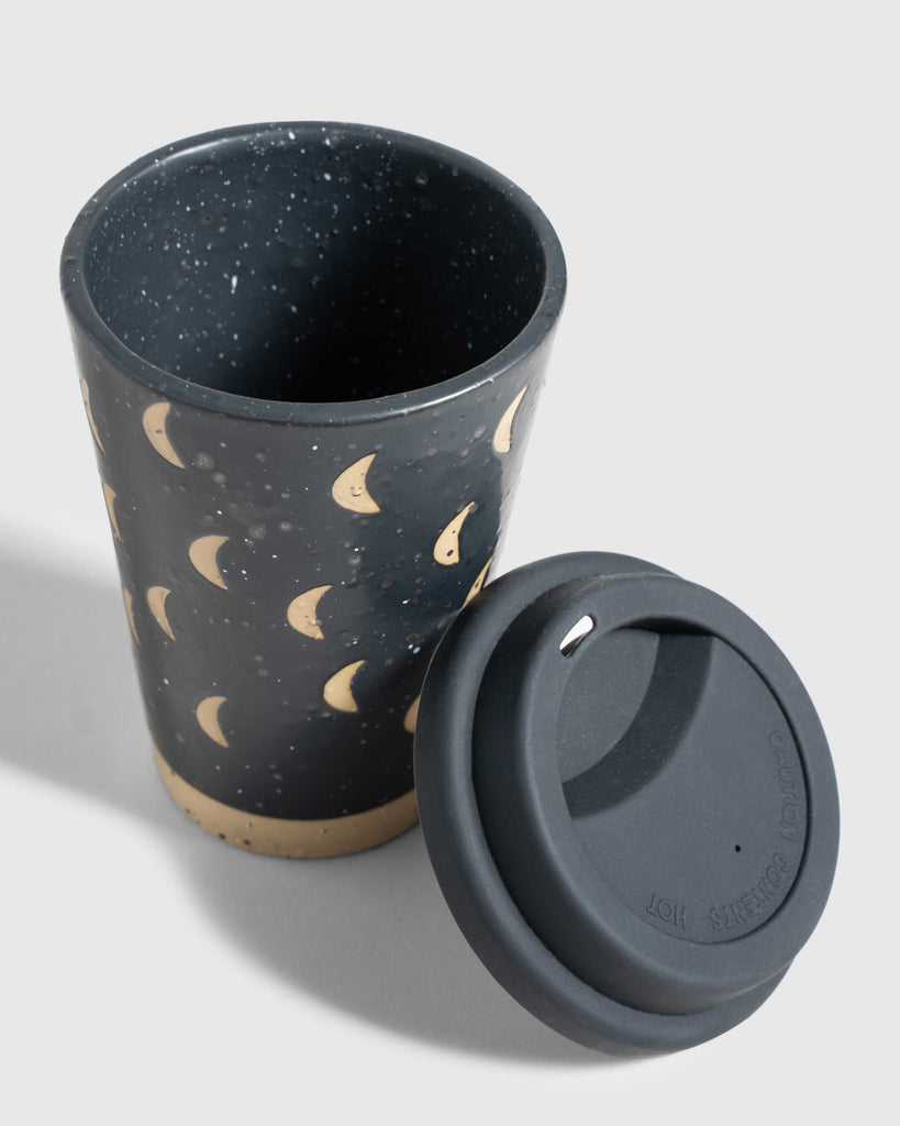 Stoneware Travel Mug with Silicone Lid – 12 oz