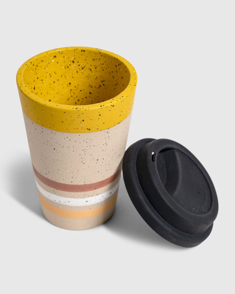 Stoneware Travel Mug with Silicone Lid – 12 oz