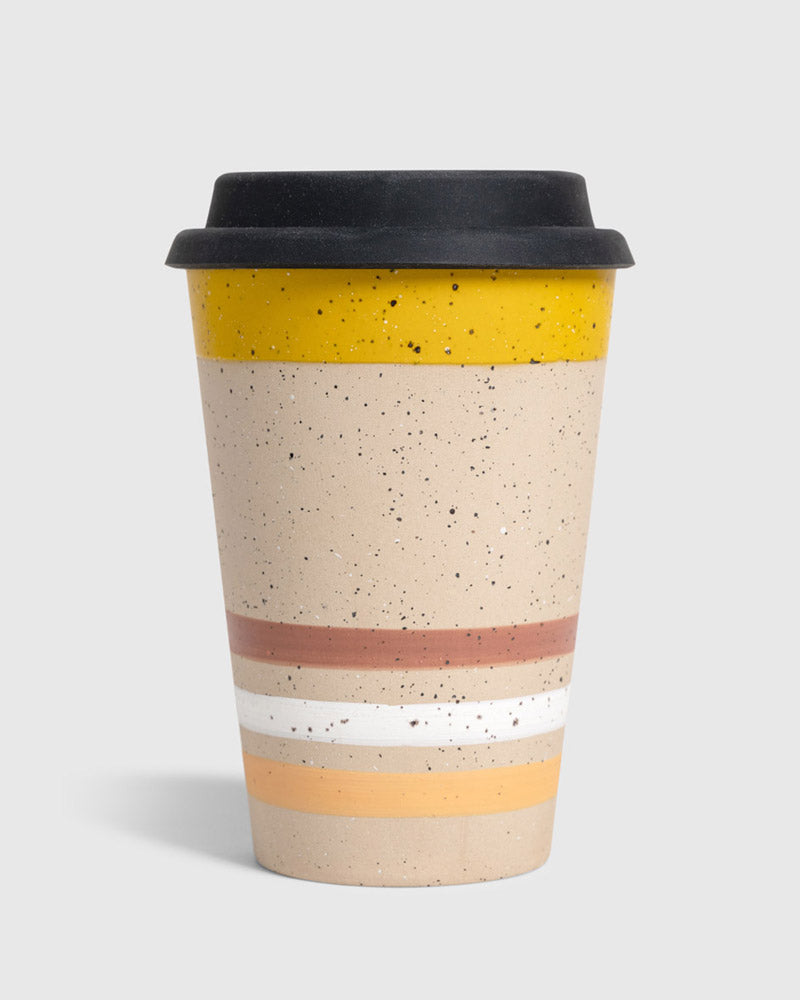 Stoneware Travel Mug with Silicone Lid – 12 oz