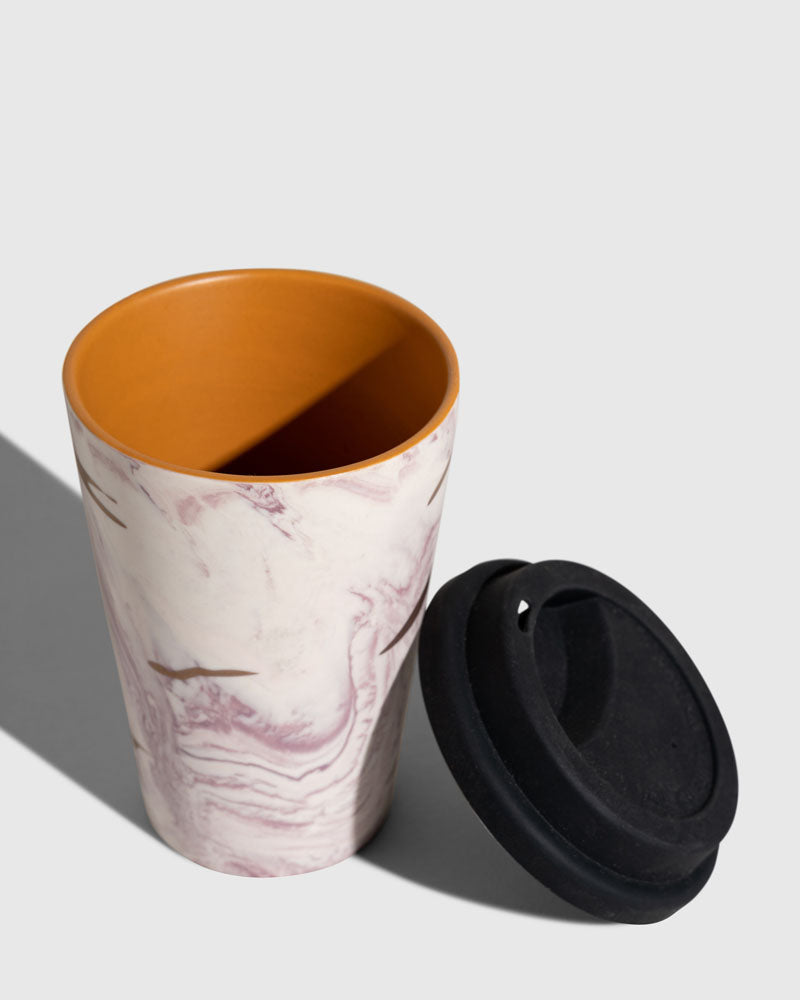 Stoneware Travel Mug with Silicone Lid – 12 oz