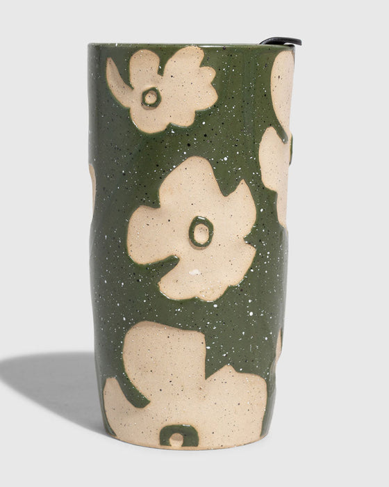 Stoneware Insulated Travel Mug – 10 oz. Ceramic Comfort
