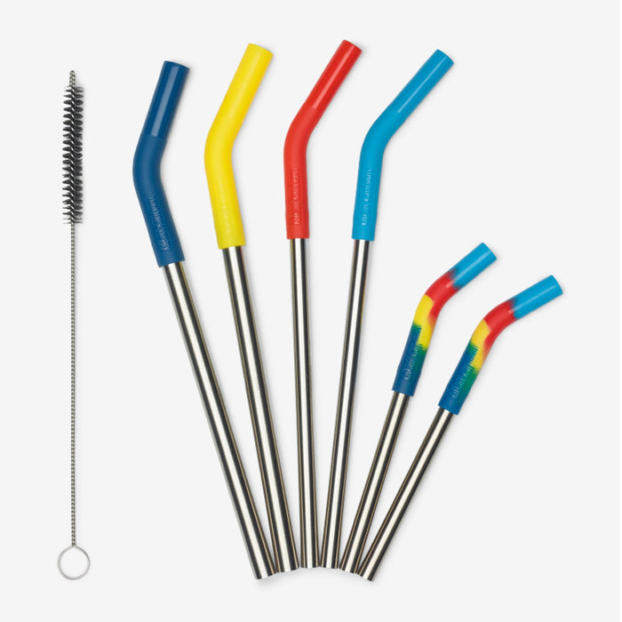 Reusable Stainless Steel Straw Set – 6-Pack