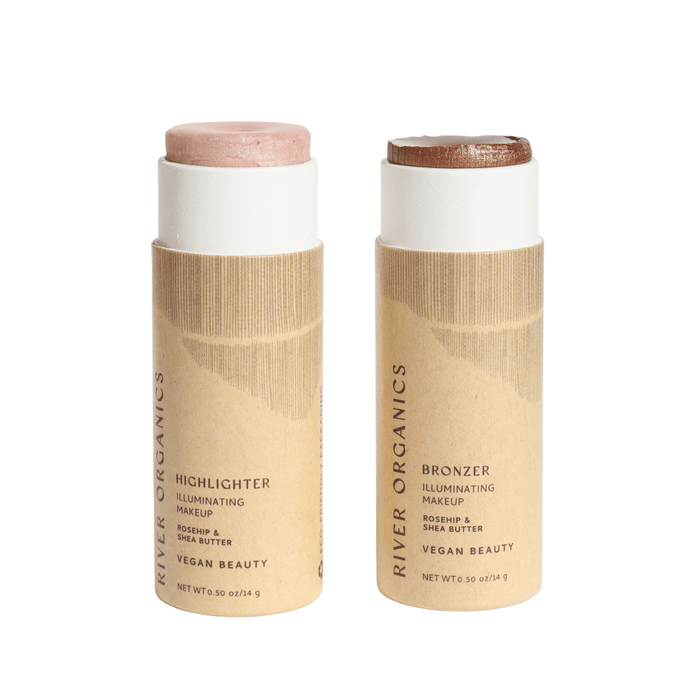 Highlighter & Bronzer Set – Vegan, Plastic-Free Glow & Sun-Kissed Radiance