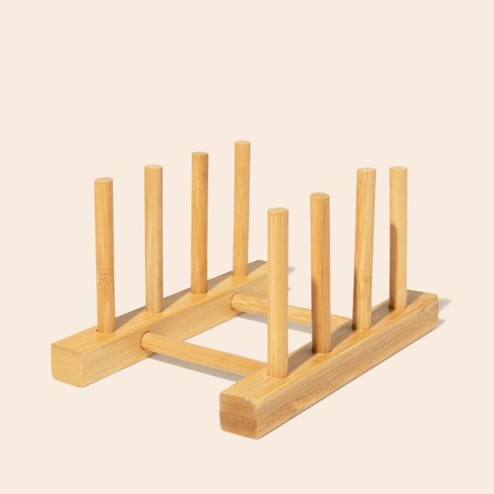 Bamboo Pegged Drying Rack – Compact Eco-Friendly Dish Drainer