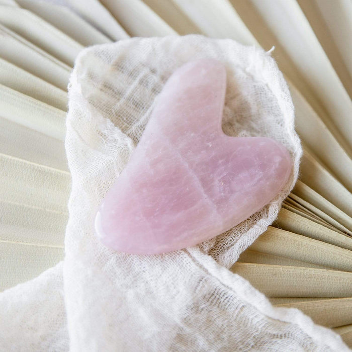 Gua Sha Facial Tool – Jade or Rose Quartz | Natural, Plastic-Free & Skincare