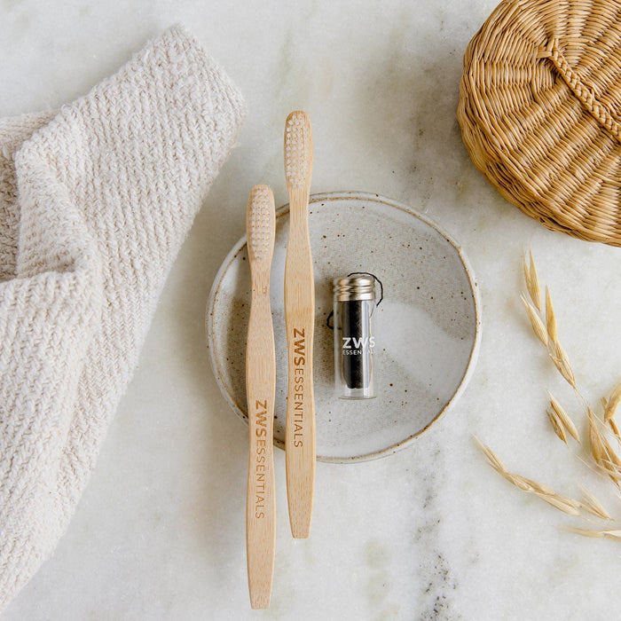 Dental Care Mini Kit – Bamboo Toothbrush & Biodegradable Floss | Plastic-Free Oral Care