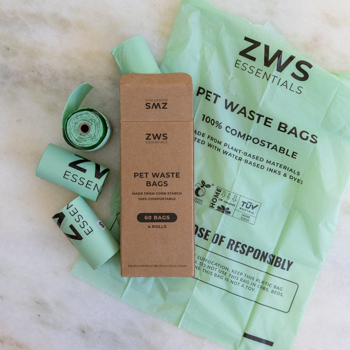 Compostable Pet Waste Bags – Plastic-Free & Biodegradable | Certified Home & Commercially Compostable Dog Poop Bags