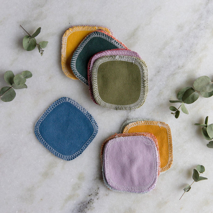 Reusable Cotton Rounds – 100% Organic, Plastic-Free Facial Pads | Makeup Remover & Toner Pads (20 Pack)
