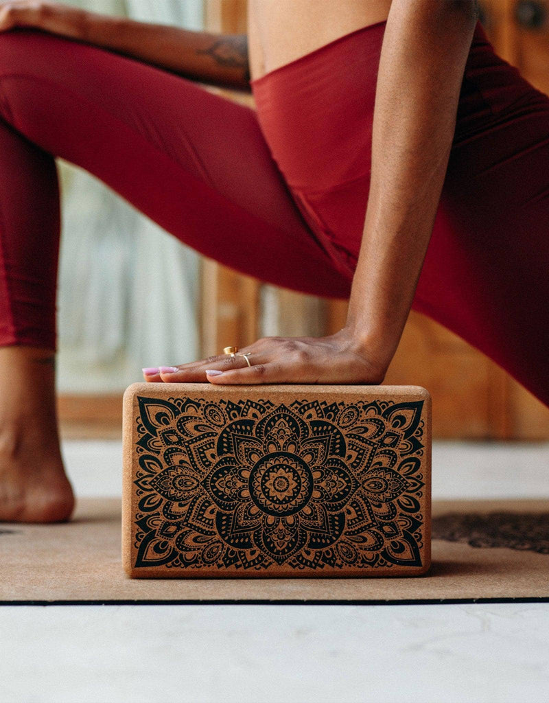 Cork Yoga Block – Mandala Black