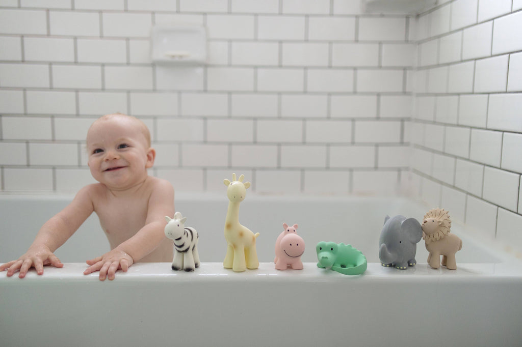 Elephant Organic Rubber Teether, Rattle & Bath Toy