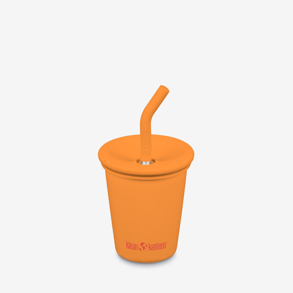 10oz Reusable Kid’s Cup with Straw Lid – Stainless Steel