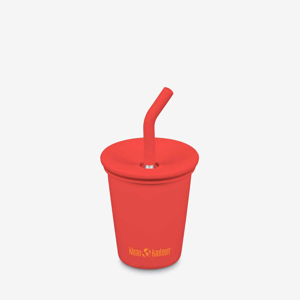 10oz Reusable Kid’s Cup with Straw Lid – Stainless Steel