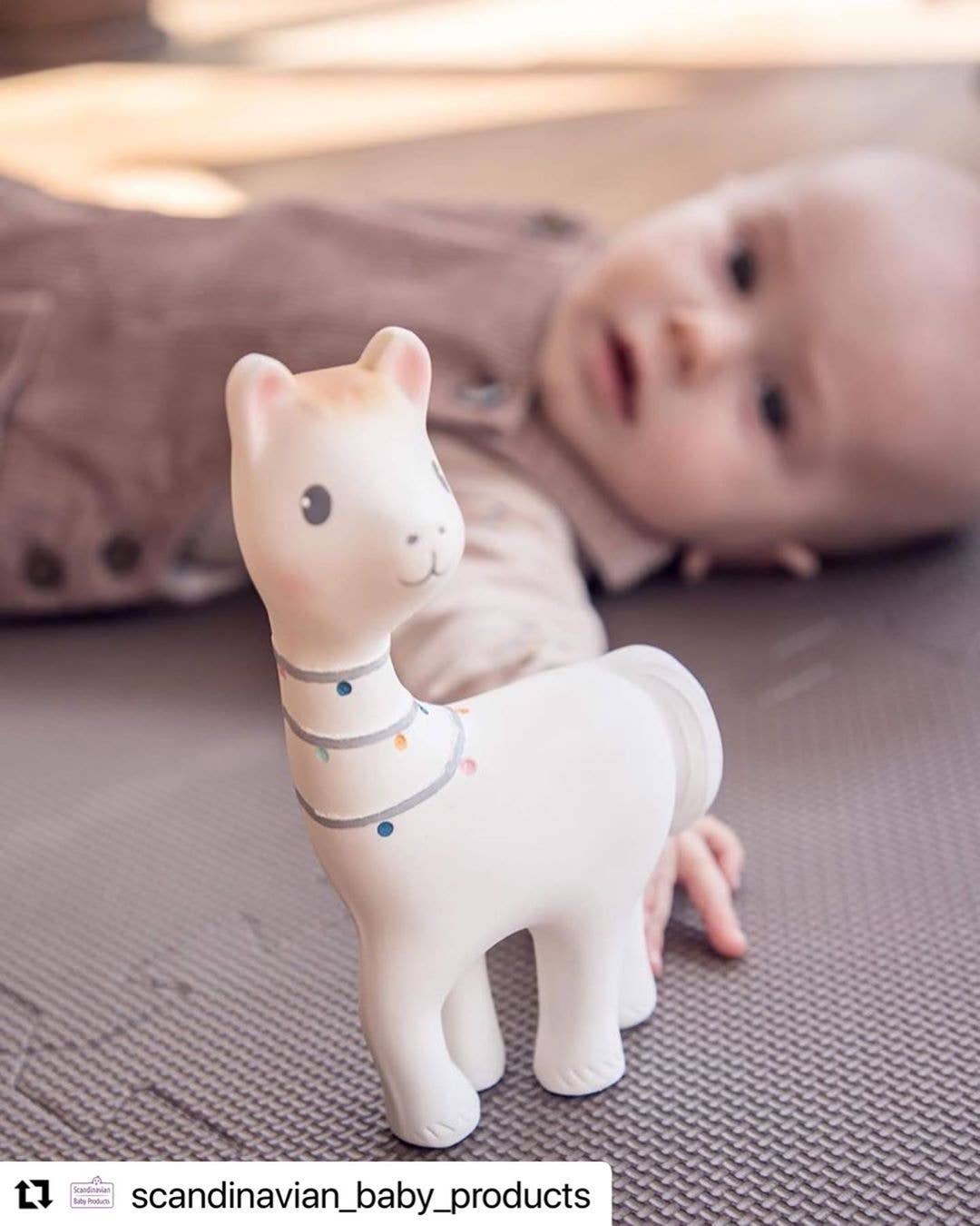 Tikiri Toys LLC - Lilith the Llama Organic Natural Rubber Teether Toy