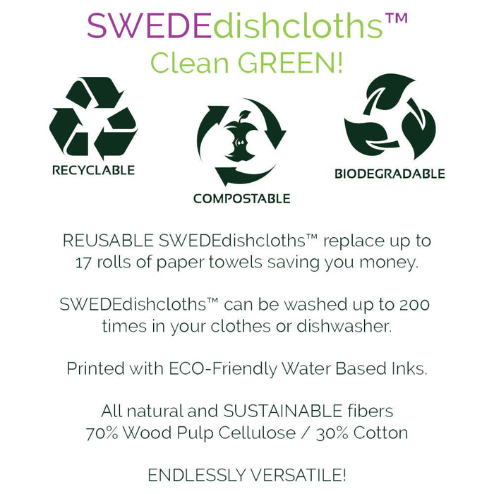 Eco-Friendly Swedish Dishcloths – Thanksgiving Gnome & Turkey Set of 3 | Reusable Paper Towel Alternative