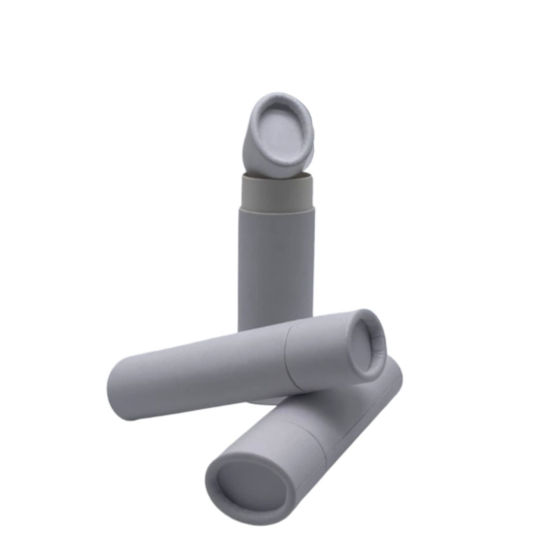 .5 ounce / 15 g White Oval Push-up Lip Balm Tubes