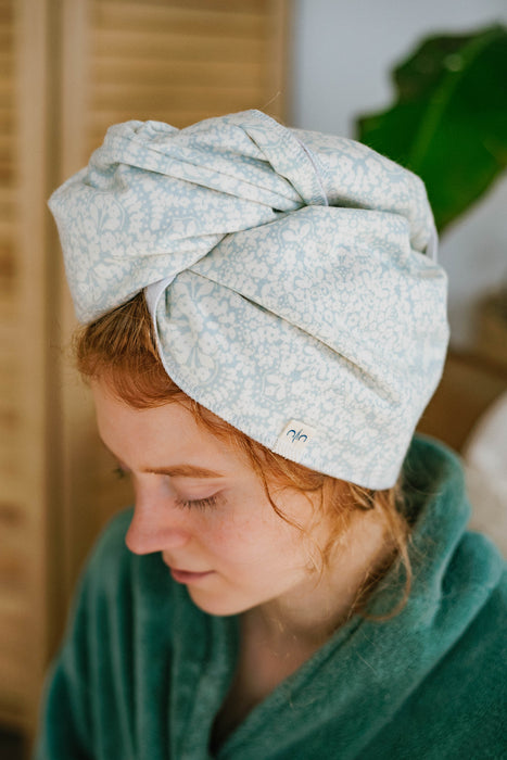 Reusable Hair Wrap Towel – Flannel, Frizz-Free Drying
