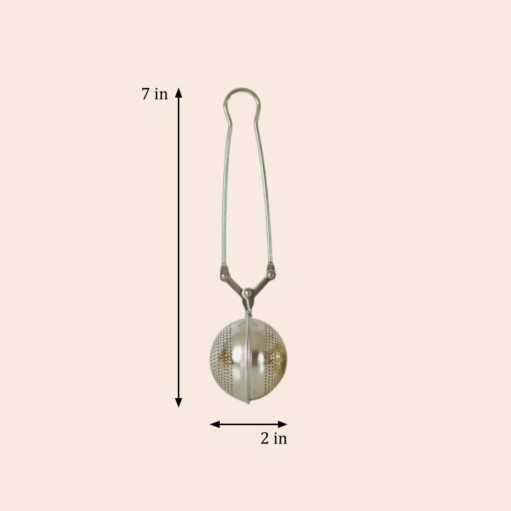 Stainless Steel Loose-Leaf Tea Strainer – Silver