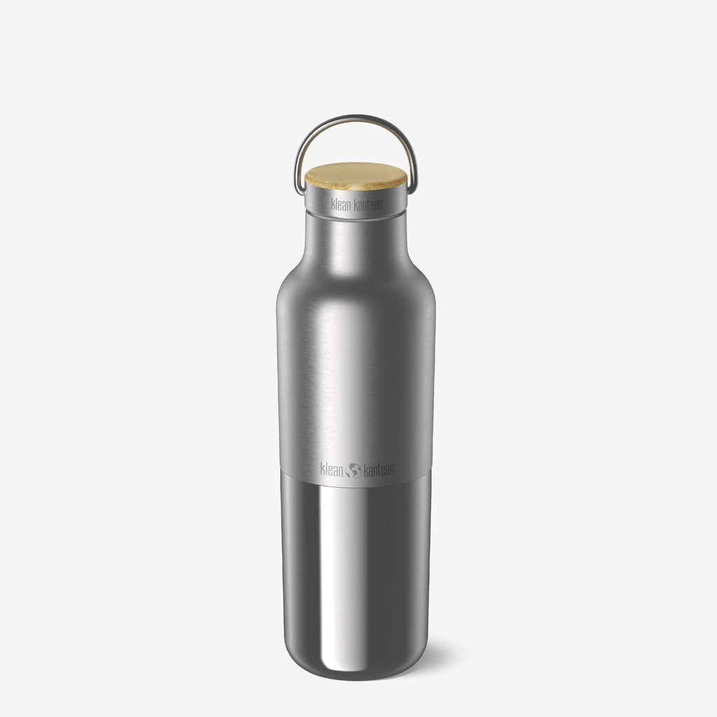20oz Sustainable Stainless Steel Insulated Bottle – Bamboo Cap