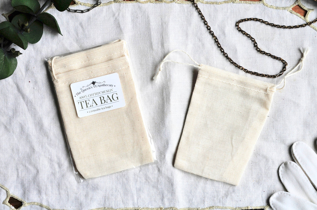 The Queen's TEApothecary - Tea Bags | Reusable | 100% Cotton Muslin | 2 pack