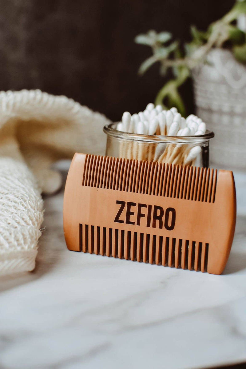 Beard Comb – Pear Wood, Plastic-Free Grooming Essential