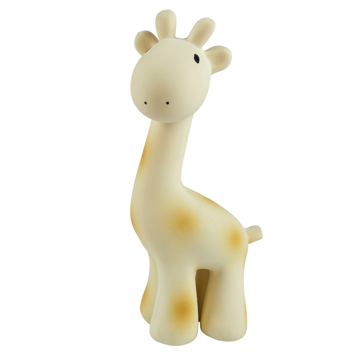 Tikiri Toys LLC - Giraffe Natural Organic Rubber Teether, Rattle & Bath Toy