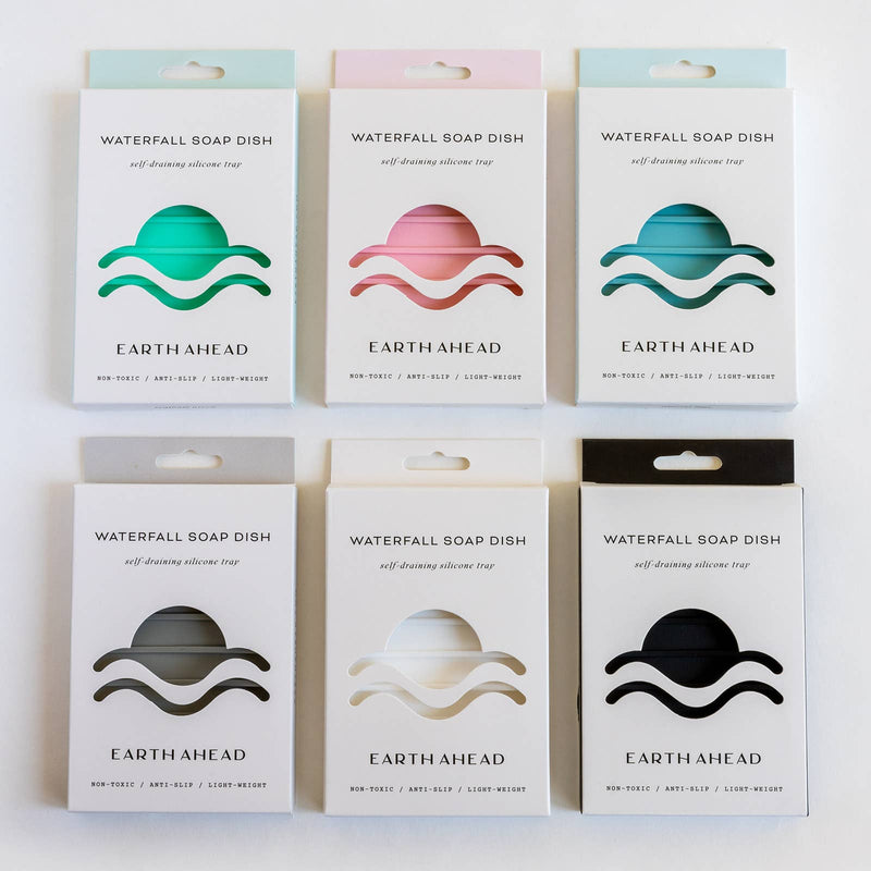 Earth Ahead - Waterfall Silicone Soap Dish - White