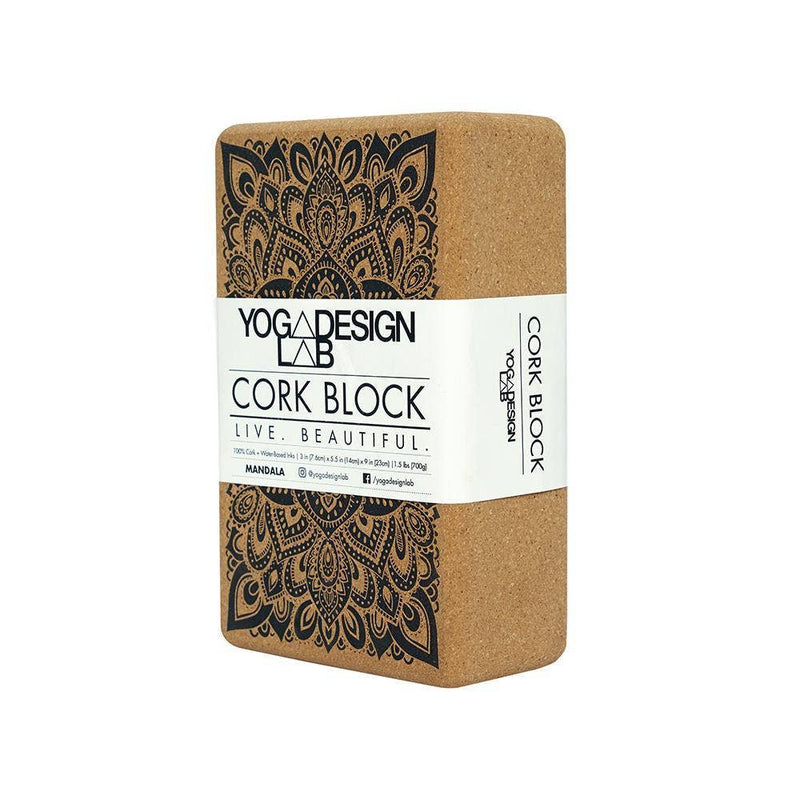 Cork Yoga Block – Mandala Black
