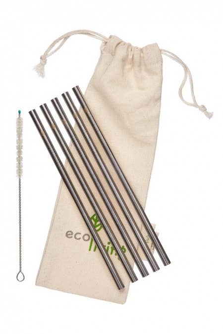 5 Stainless Steel Smoothie Straight Drinking Straws
