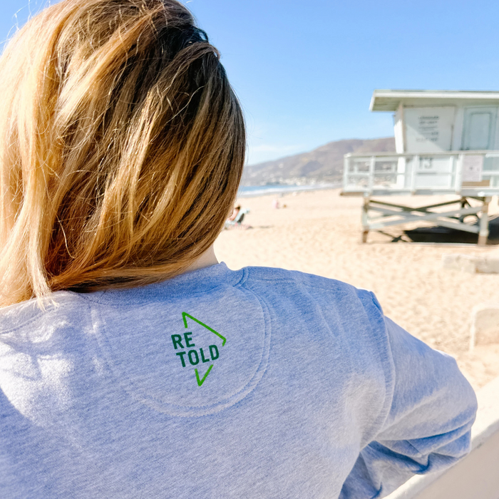 Eco-Friendly Crew Neck Sweater – “Hi, I Recycle!”