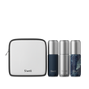 Azurite Travel Bottle Set (3-Pack with Recycled Toiletry Bag)