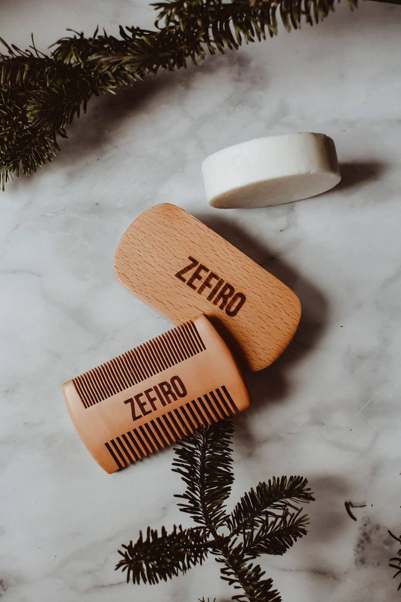 Beard Comb – Pear Wood | Plastic-Free Grooming Essential