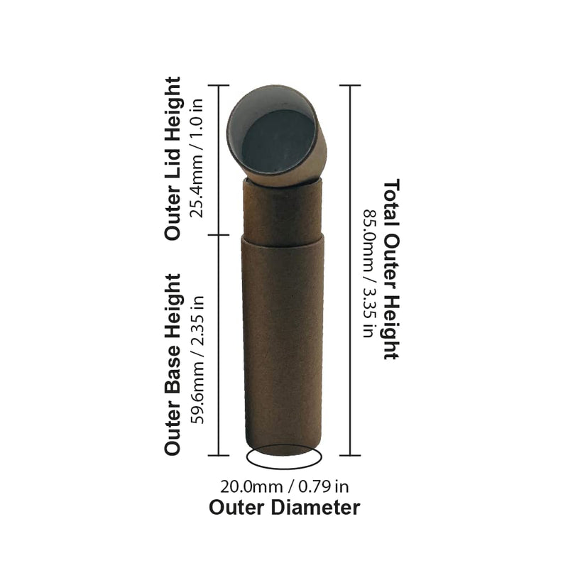 10 ml Glass Roller Bottles with Paper Tube Packaging