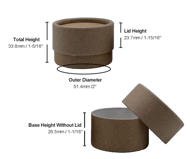 1 ounce / 30 g Overlapping Lid Paper Jar