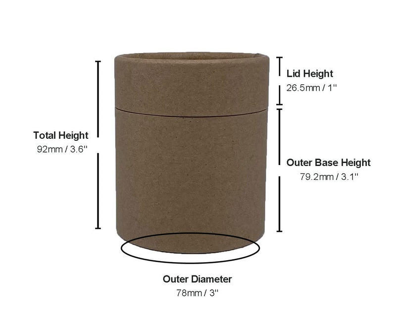 10 ounce / 295 g Large Kraft Paper Jars