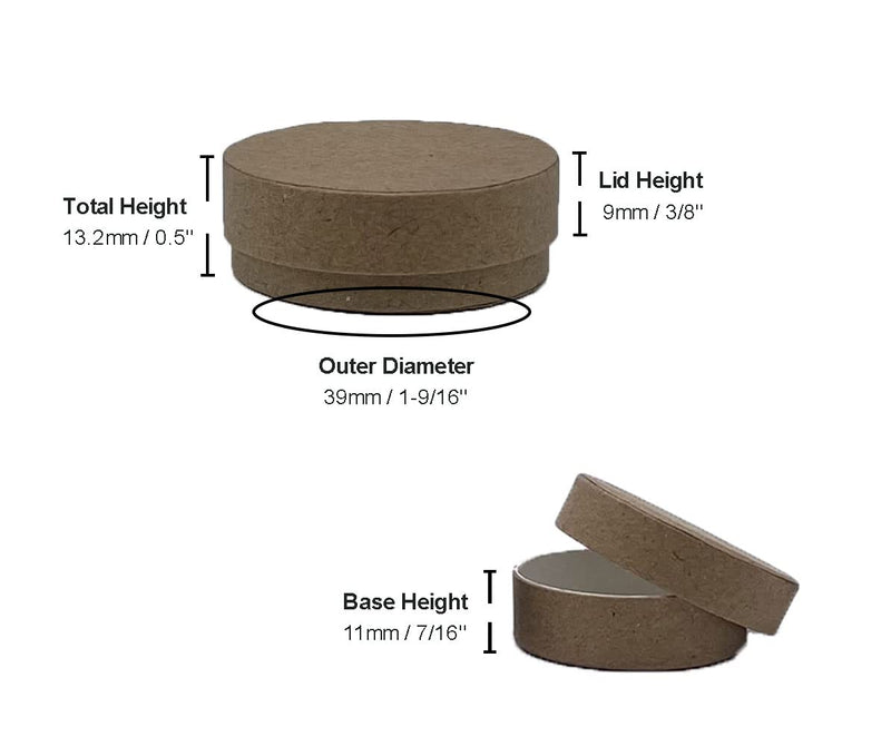 .3 ounce / 8.5 g Shallow Paper Jar