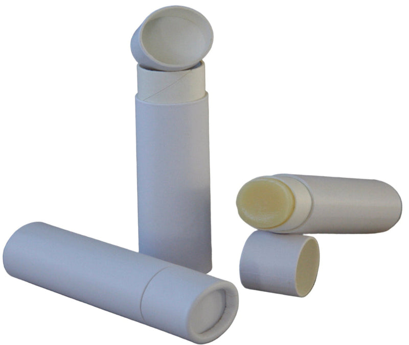 .5 ounce / 15 g White Oval Push-up Lip Balm Tubes