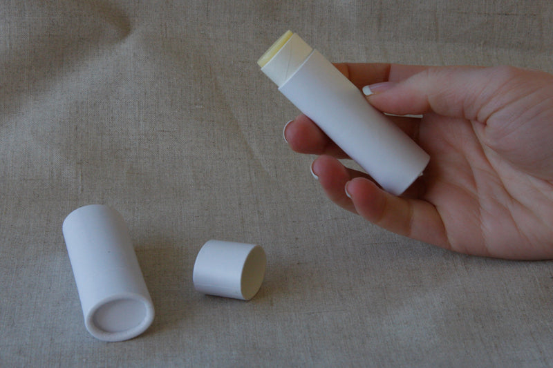 .5 ounce / 15 g White Oval Push-up Lip Balm Tubes