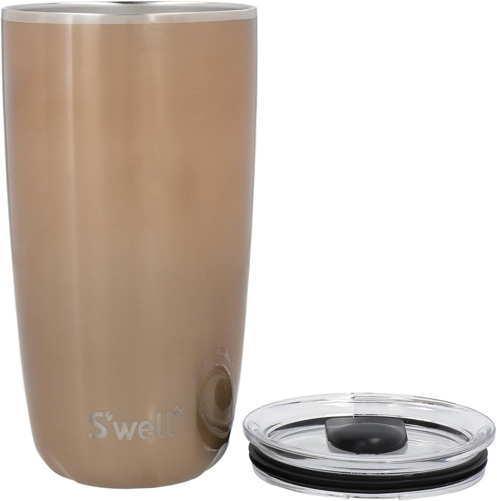 Stainless Steel Tumbler with Lid -  18 oz - Pyrite