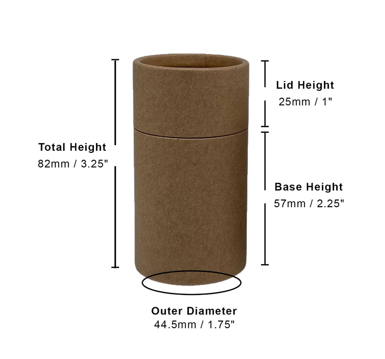 2oz Kraft Paper Shaker Tube (60g) – Plastic-Free & Compostable