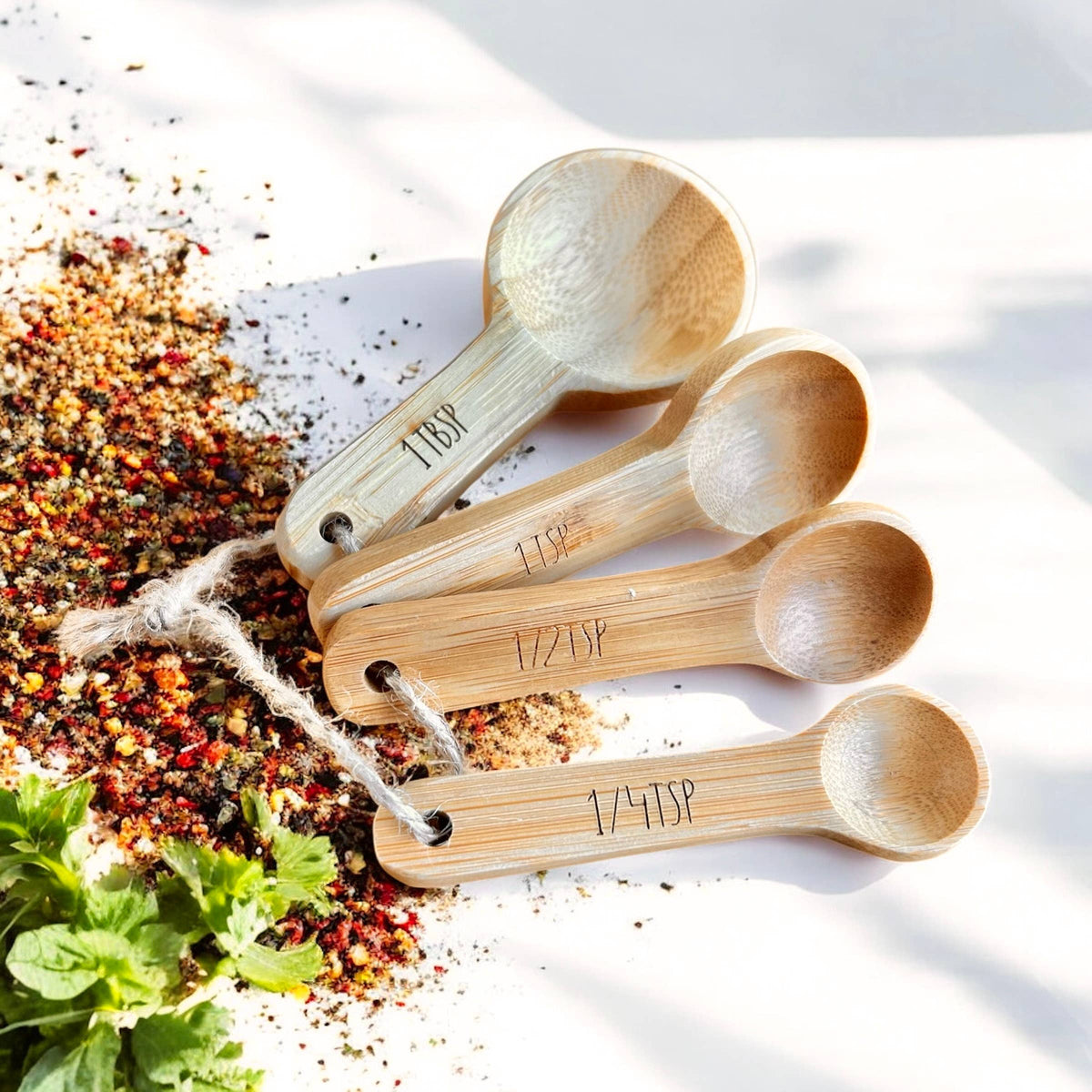 Set Of 5 Natural Bamboo Tea Spoons – 100% Organic Wooden Utensils