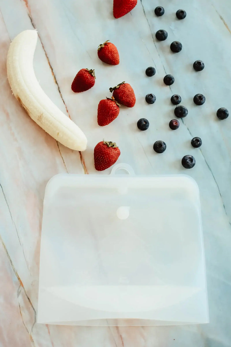 Turquoise Silicone Snap Close Bag – Medium | Reusable Food Storage | Zero-Waste Alternative