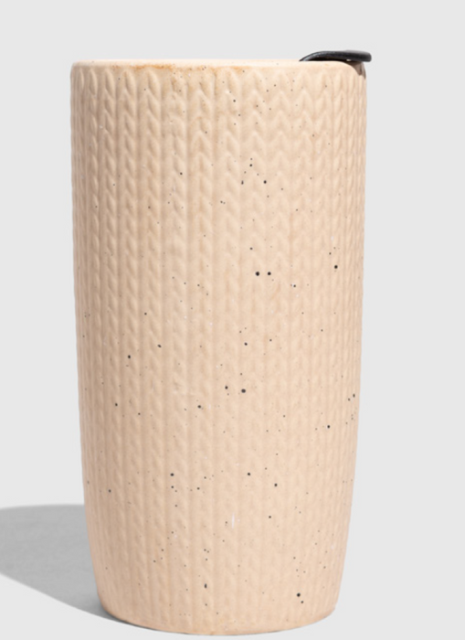 Stoneware Insulated Travel Mug – 10 oz. Ceramic Comfort