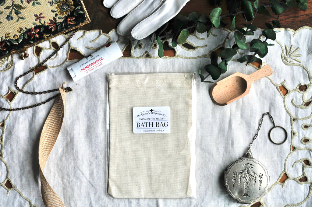 The Queen's TEApothecary - Teapot Bag | Reusable | 100% cotton muslin