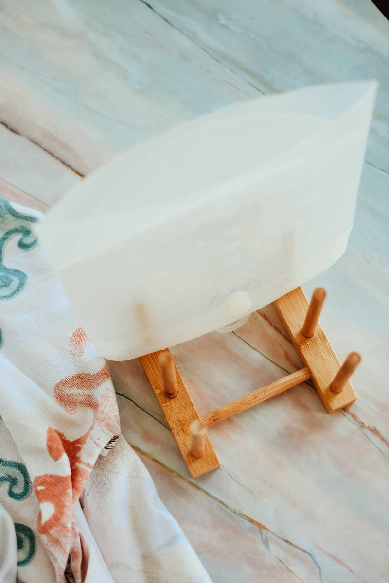 Turquoise Silicone Snap Close Bag – Medium | Reusable Food Storage | Zero-Waste Alternative