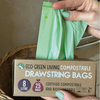 Compostable Drawstring Bin Bags | 2 Gallon (25 bags)