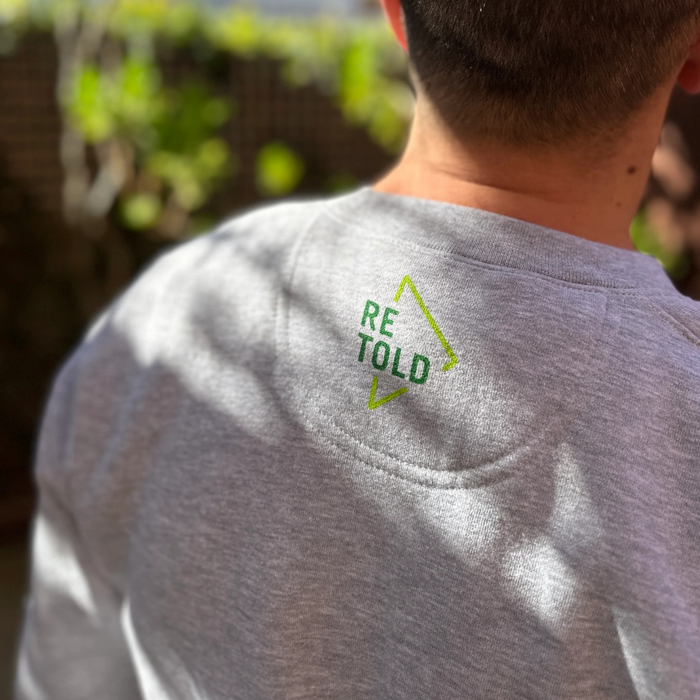 Eco-Friendly Crew Neck Sweater – “Hi, I Recycle!”