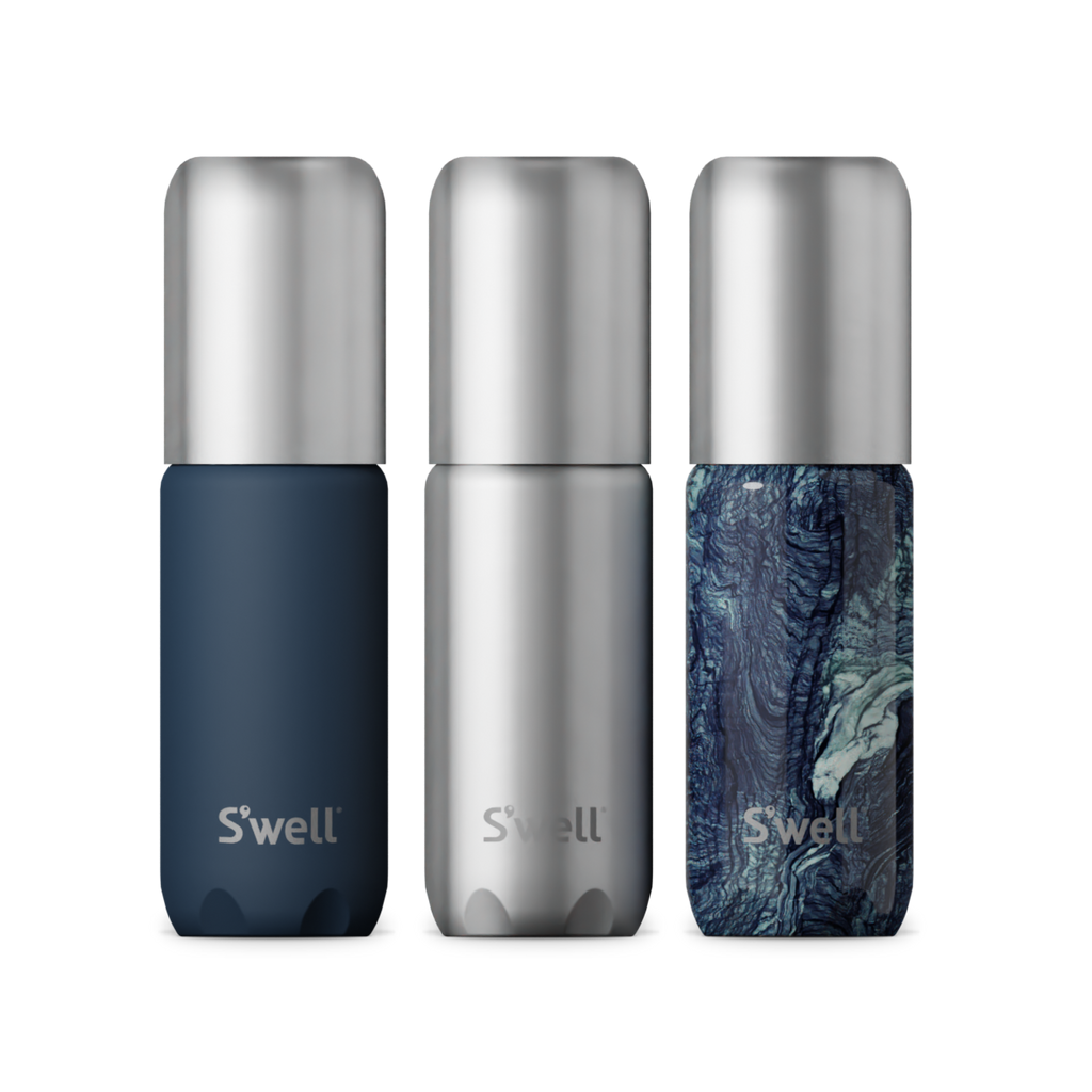 Azurite Travel Bottle Set (3-Pack with Recycled Toiletry Bag)