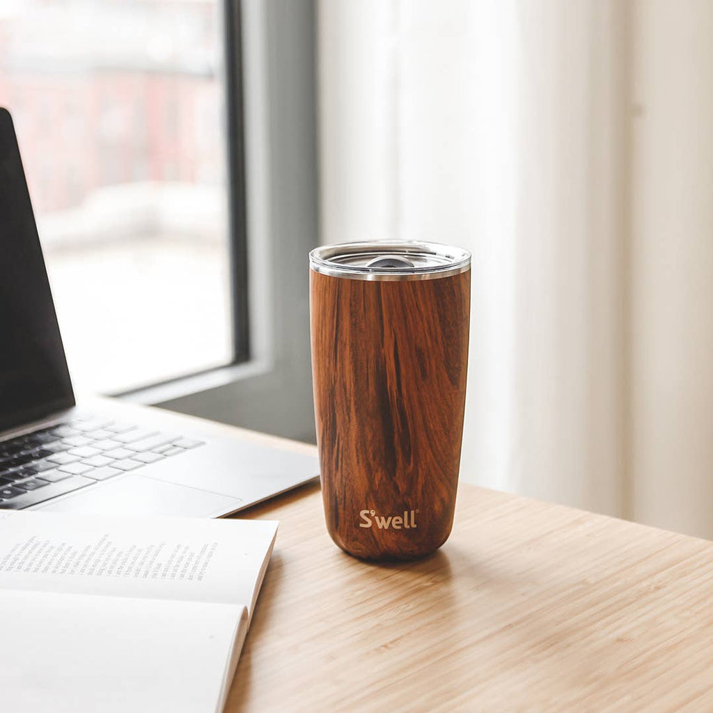 18oz Stainless Steel Tumbler with Lid – Teakwood