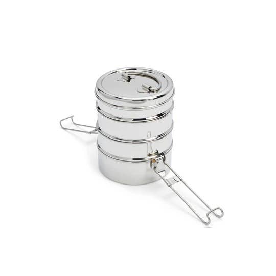 4-Layer Stacked Food Storage - Stainless Steel